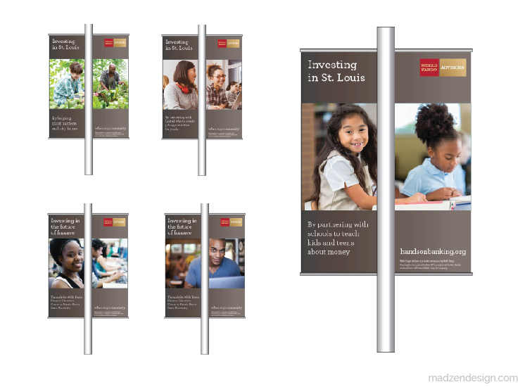 Pole banner mockups